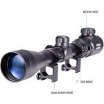 PRO RIFLE SCOPE WITH DUAL RED/GREEN ILLUMINATED WITH SCOPE MOUNT – 3-9x40EG