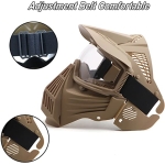 Transformers Ultimate Protection Airsoft Mask (Lens) With Neck Guard Extension Tan MA-25-T