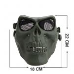 AIRSOFT DARK GREEN/OLIVE DRAB SKULL MASK WITH MESH EYE PROTECTION MA-22-OD