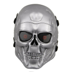 TERMINATOR AIRSOFT FULL FACE SKULL MASK SILVER MA-90-SL