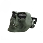 AIRSOFT DARK GREEN/OLIVE DRAB SKULL MASK WITH MESH EYE PROTECTION MA-22-OD