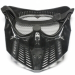 AIRSOFT FULL FACE MASK BLACK WITH MESH EYE PROTECTION MA-18-BK