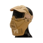 Transformers Ultimate Protection Airsoft Mask (Lens) With Neck Guard Extension Tan MA-25-T