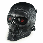 TERMINATOR AIRSOFT FULL FACE SKULL MASK BLACK MA-90-BK