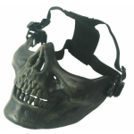 AIRSOFT HALF FACE GREEN SKULL MASK MA-15-OD