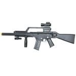 Battery Powered Toy Gun with Sound, Flash, Vibration and Accessories TD-2008