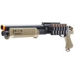 Tactical Force Tri-Shot Airsoft Pump Action Shotgun Black/Tan – 2278994