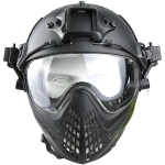 PILOTEER FAST HELMET FACE MASK BLACK – HL-25-PJ-M-BK