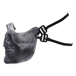 Airsoft Skull Lower Half Face Mask – Black/Gray – MA-