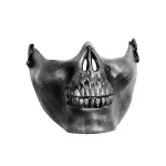 Airsoft Skull Lower Half Face Mask – Black/Gray – MA-