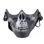 Airsoft Skull Lower Half Face Mask -Black/Gray – MA-15-YH
