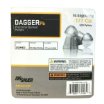 Sig Sauer .177 Caliber Dagger Domed Lead 10.03gr Pellets 500 CT Blister – AIR-AMMO-DPB-177